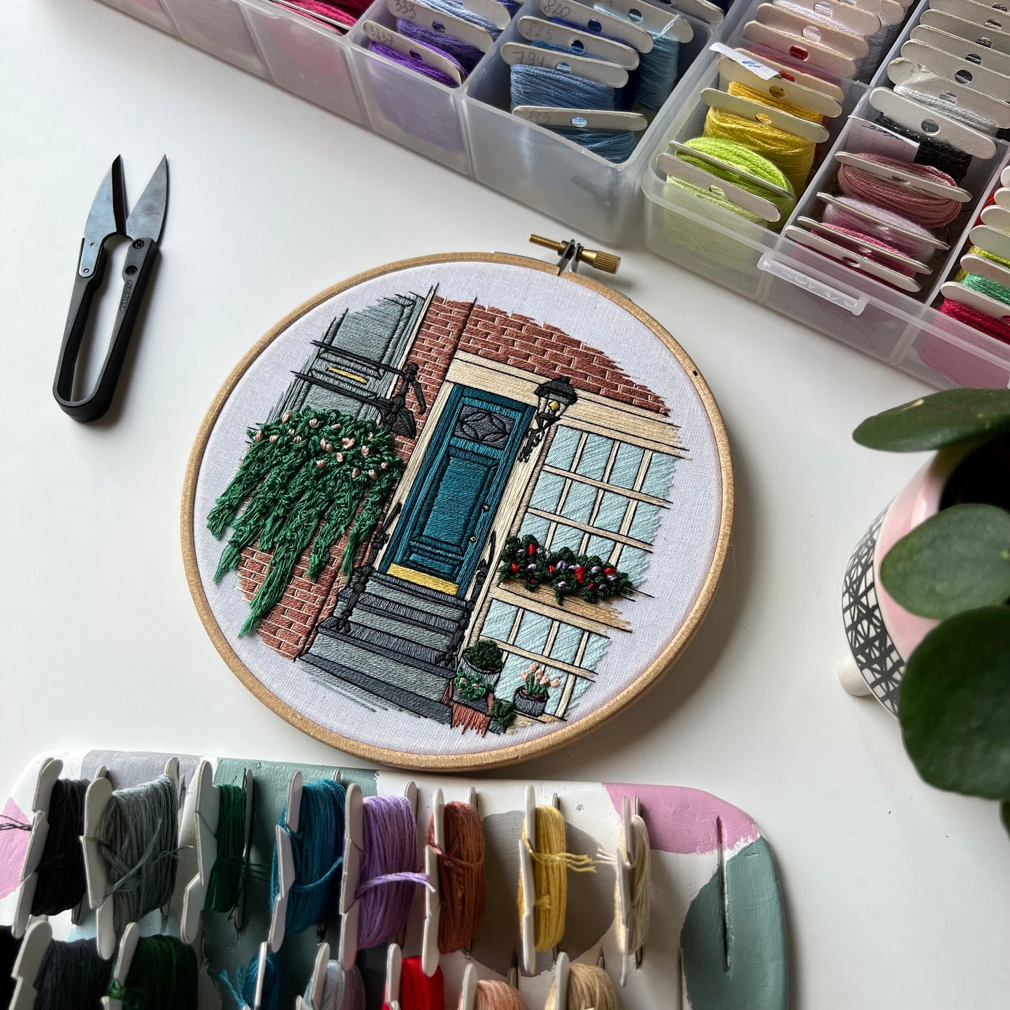 Amsterdam Door - Hand Embroidery Pattern (PDF)