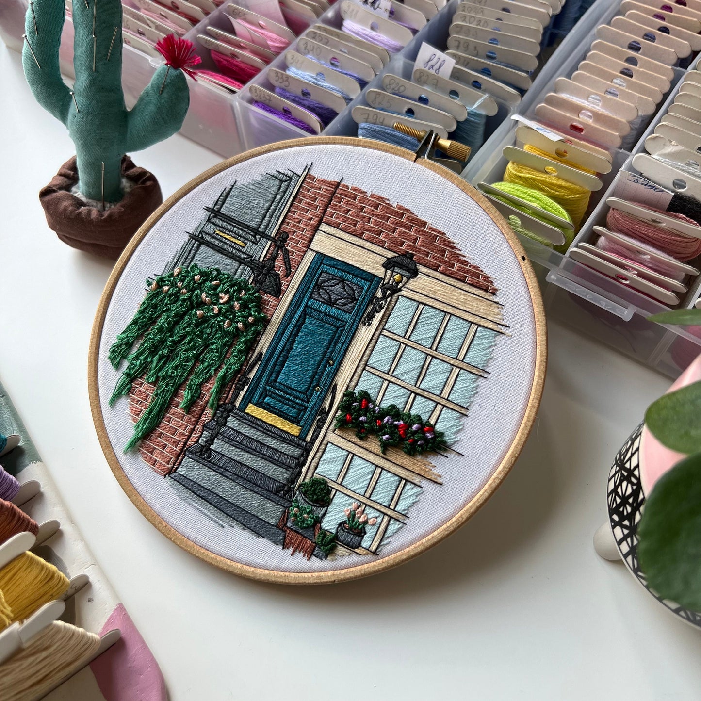 Amsterdam Door - Hand Embroidery Pattern (PDF)