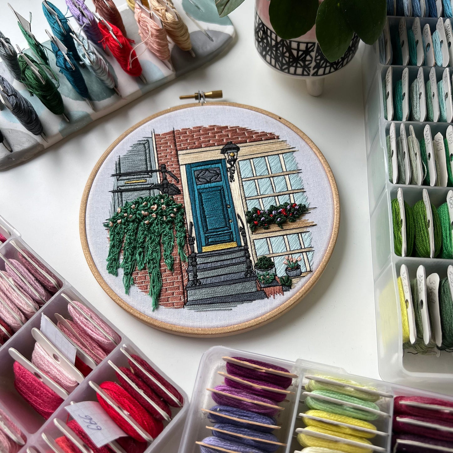 Amsterdam Door - Hand Embroidery Pattern (PDF)