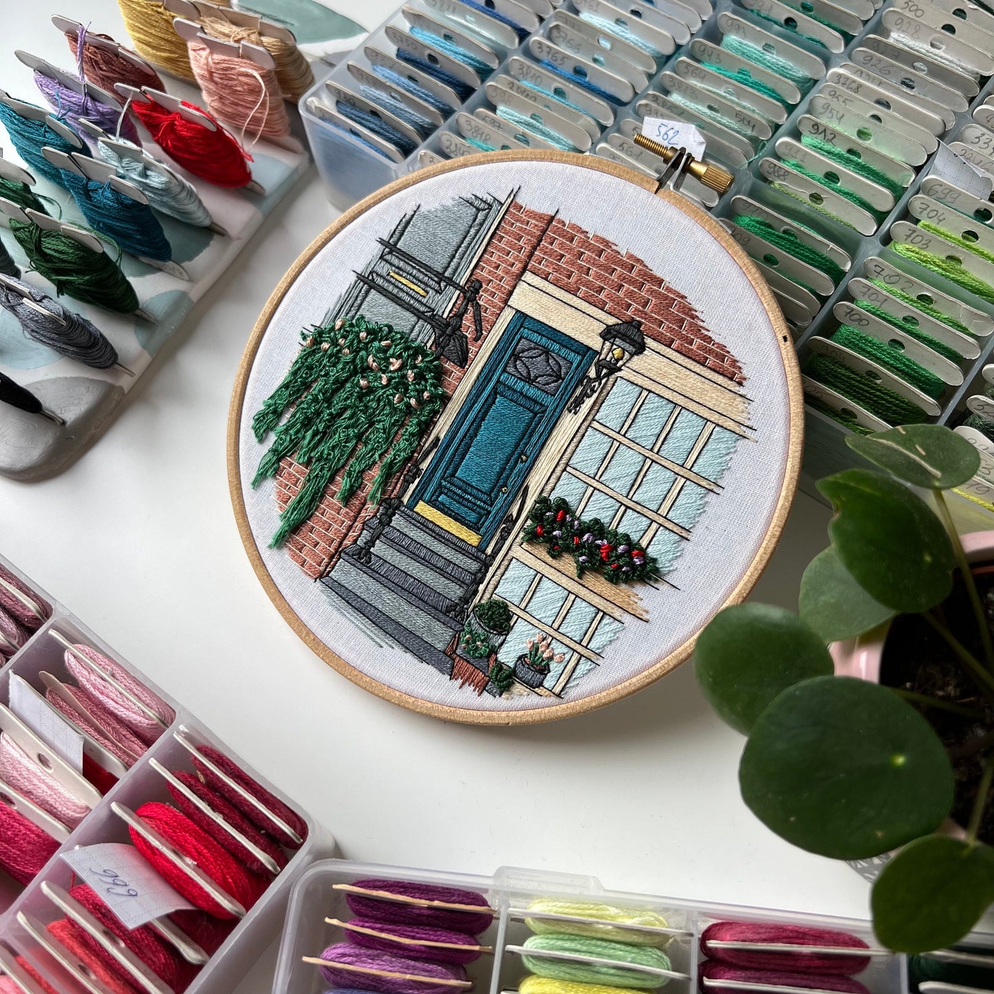 Amsterdam Door - Hand Embroidery Pattern (PDF)