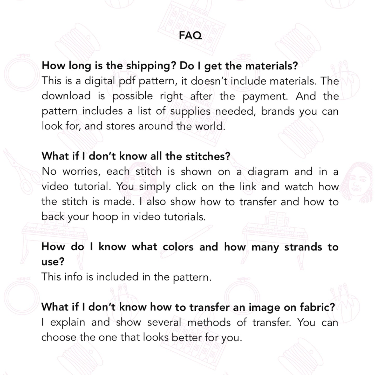 Fair Scene - Hand Embroidery Pattern (PDF)