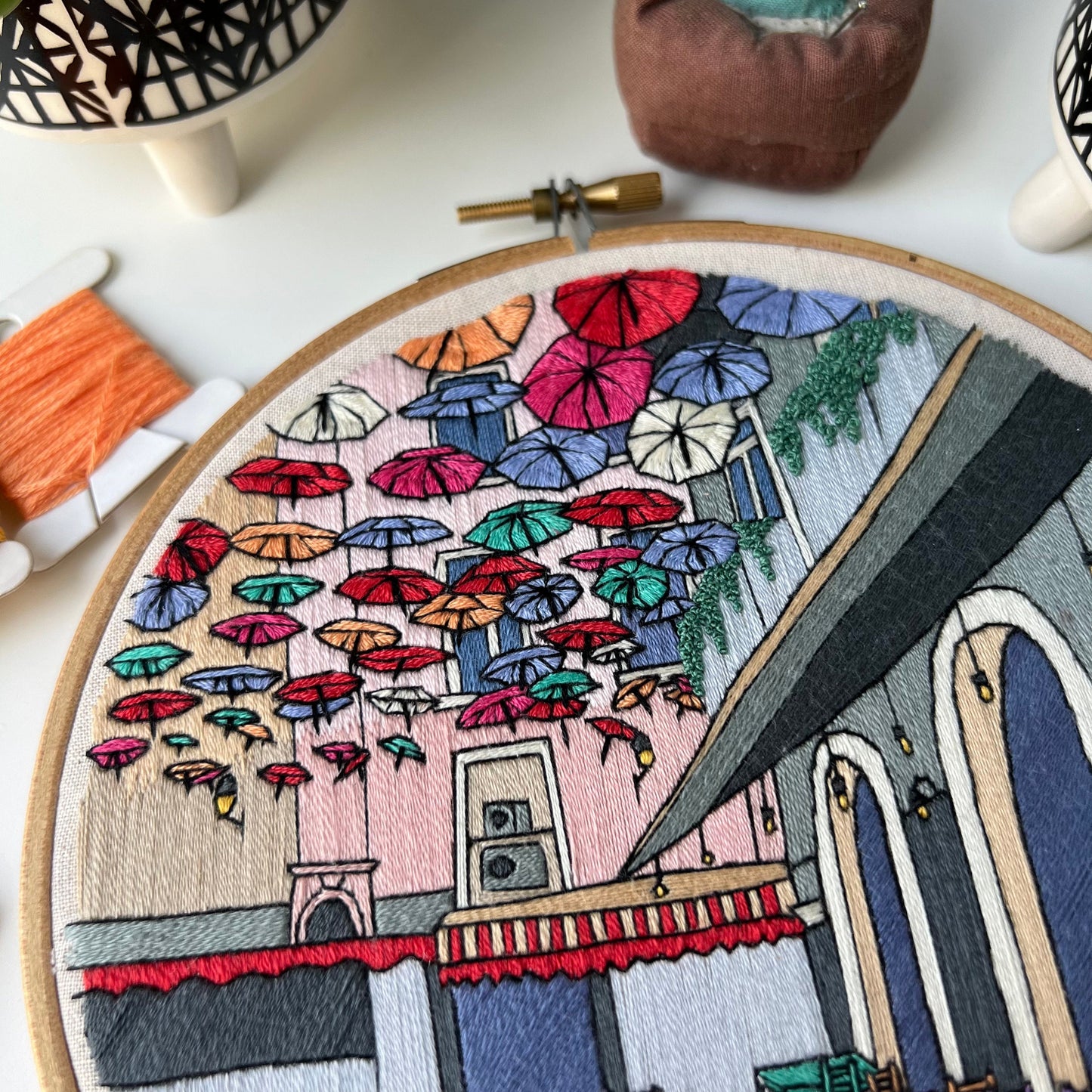 Market in Sicily, Italy - Hand Embroidery Pattern (PDF)
