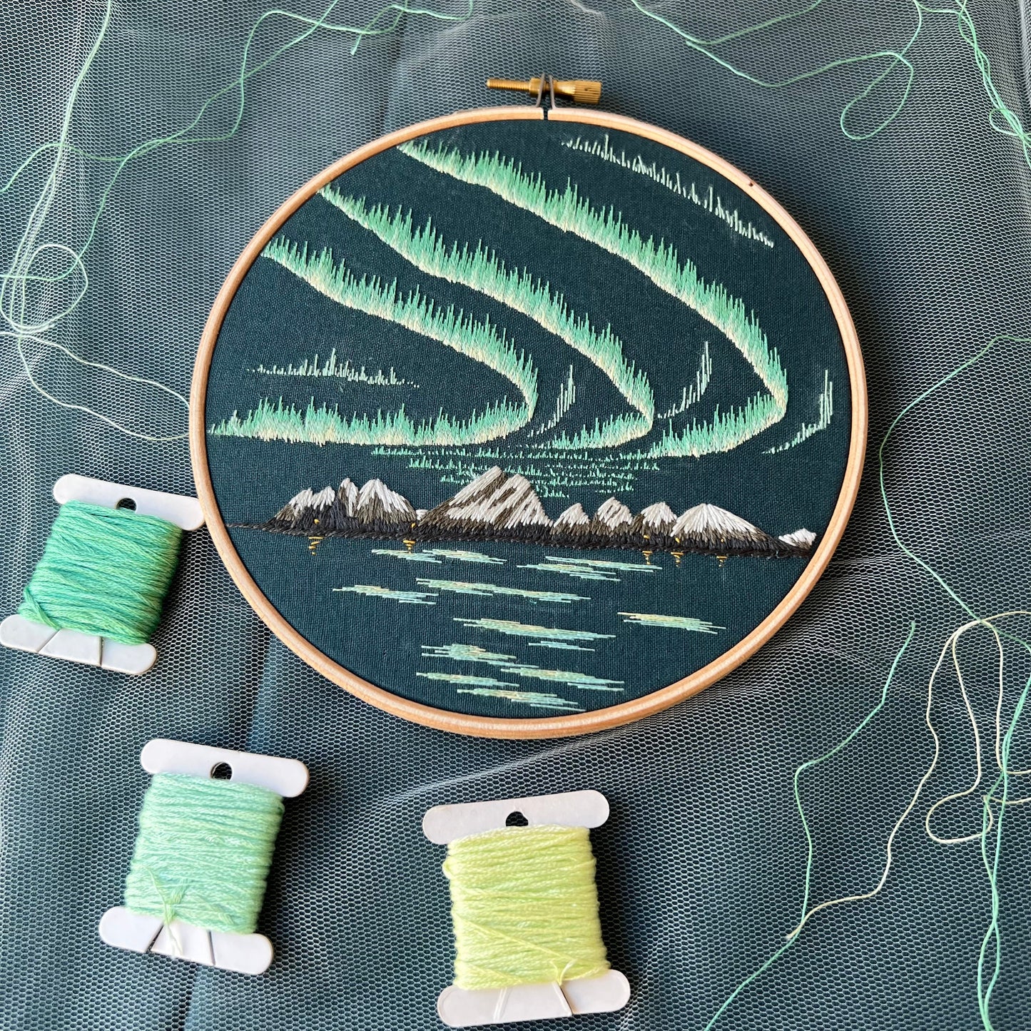 Northern Lights - Hand Embroidery Pattern (PDF)