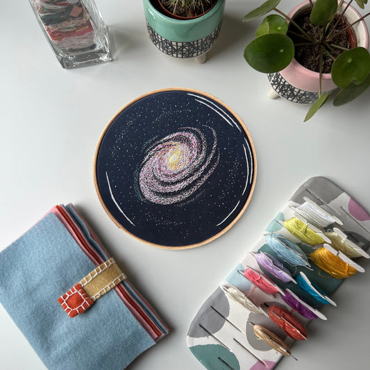 Milky Way in the snow globe - Hand Embroidery Pattern (PDF)