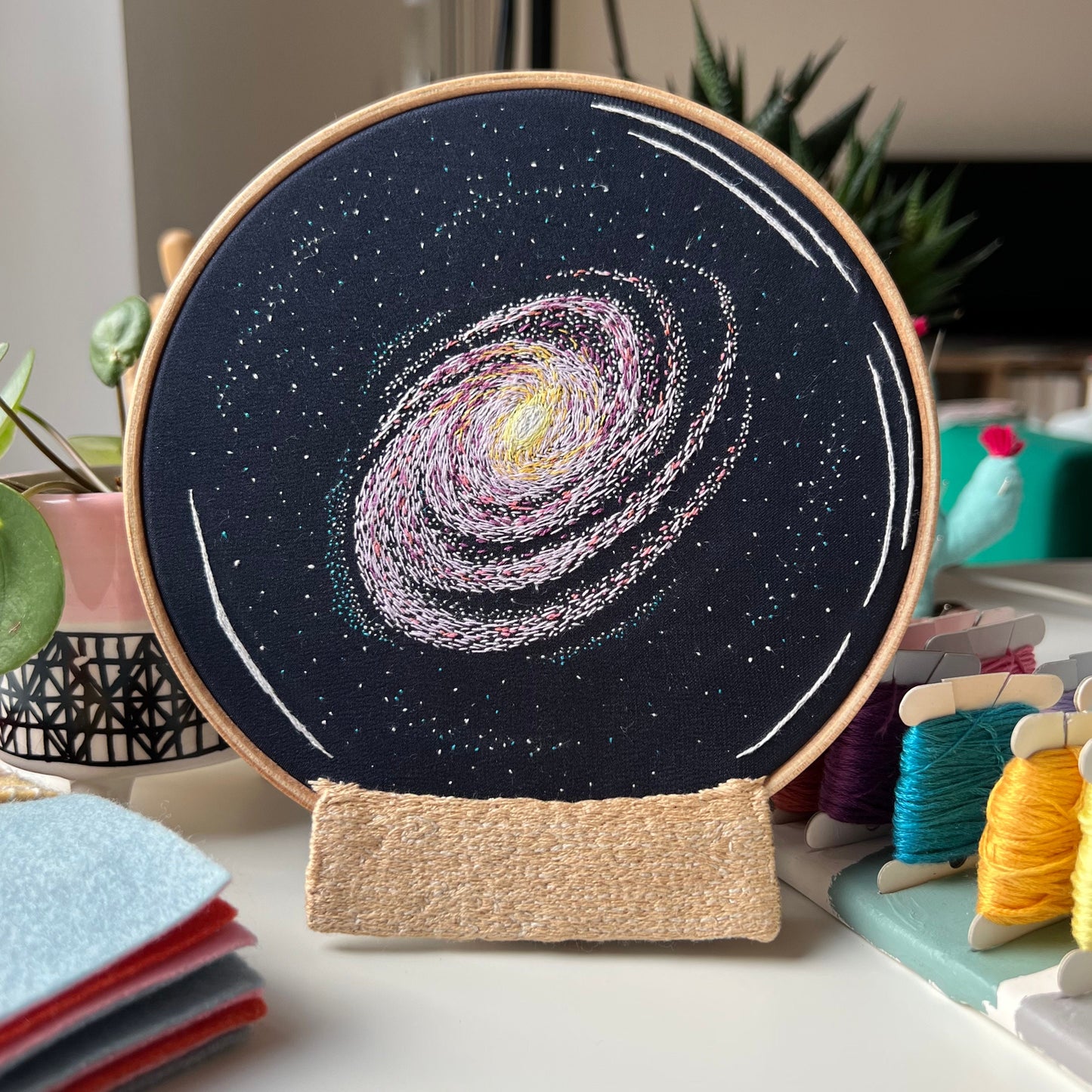 Milky Way in the snow globe - Hand Embroidery Pattern (PDF)