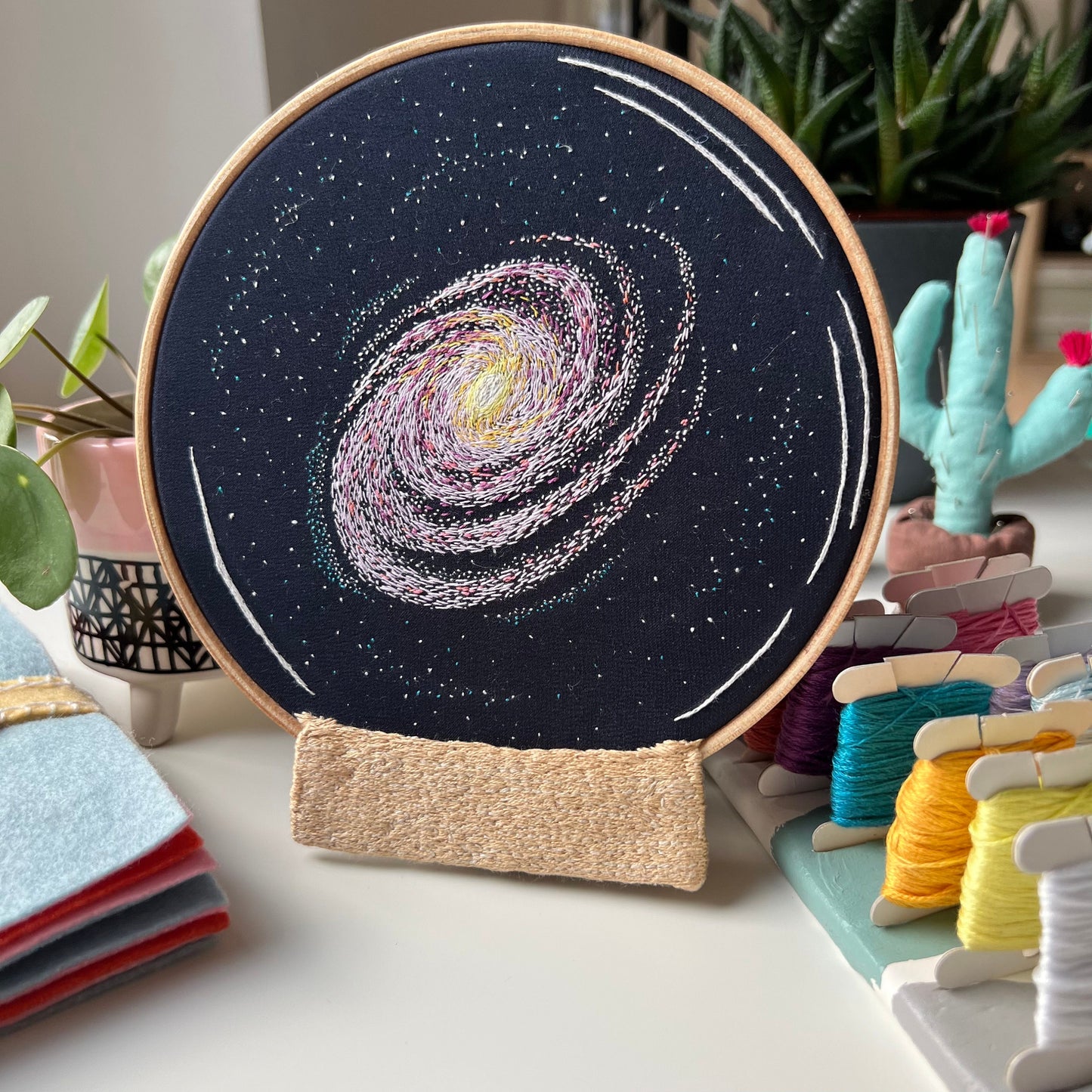 Milky Way in the snow globe - Hand Embroidery Pattern (PDF)