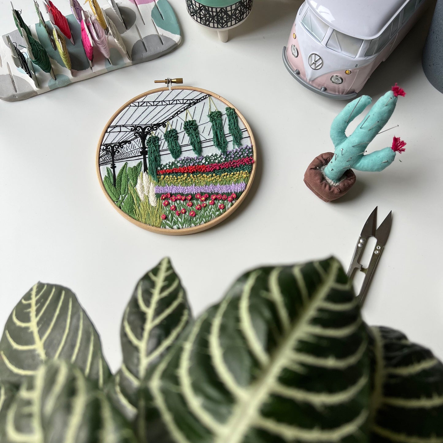 Paris, France, Flower Market - Hand Embroidery Pattern (PDF)