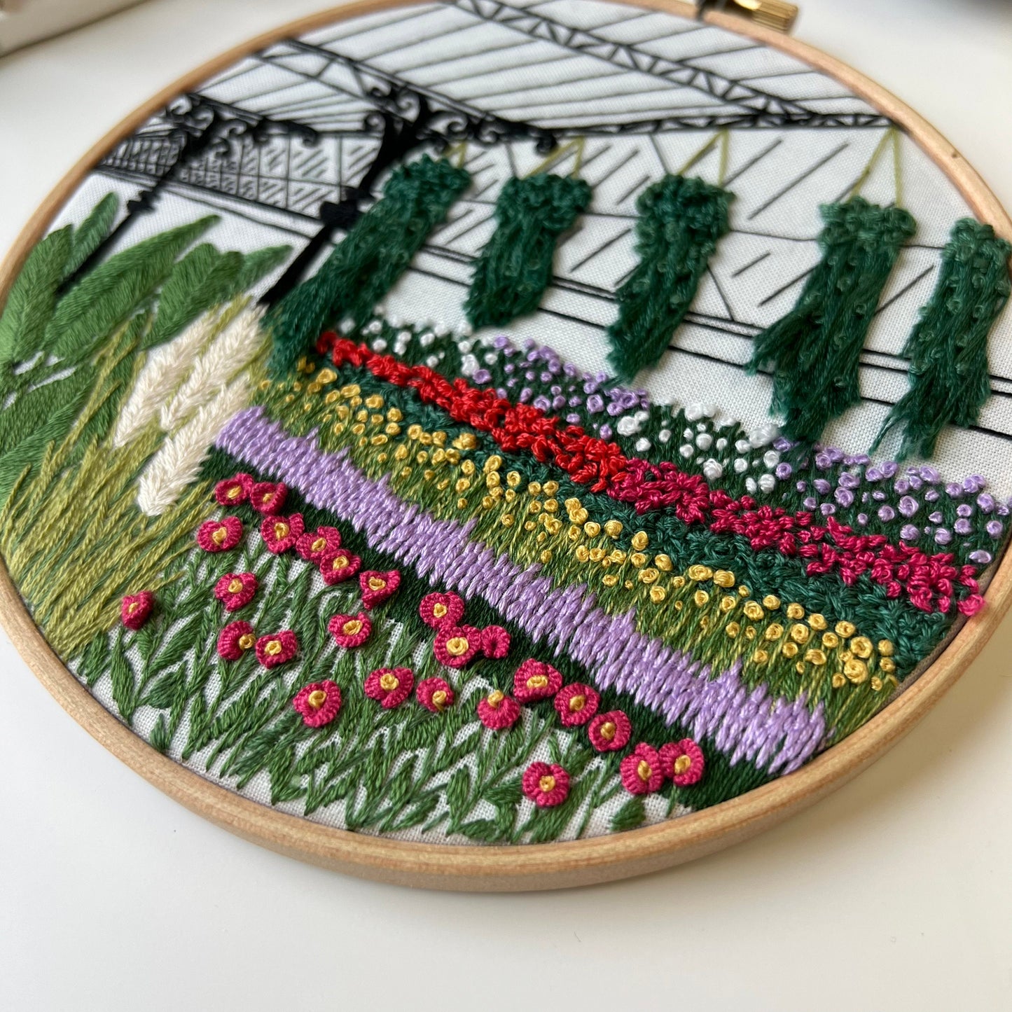 Paris, France, Flower Market - Hand Embroidery Pattern (PDF)