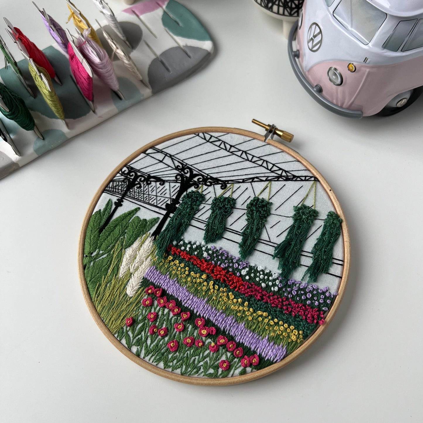 Paris, France, Flower Market - Hand Embroidery Pattern (PDF)