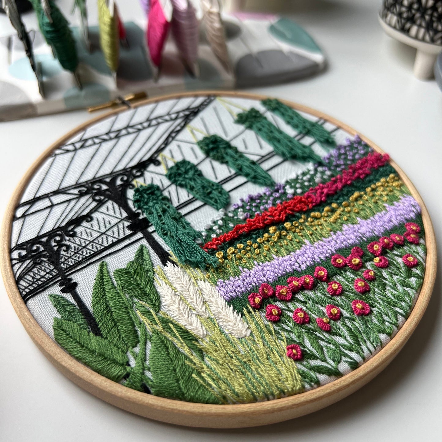 Paris, France, Flower Market - Hand Embroidery Pattern (PDF)