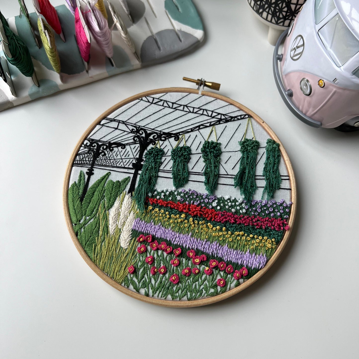 Paris, France, Flower Market - Hand Embroidery Pattern (PDF)