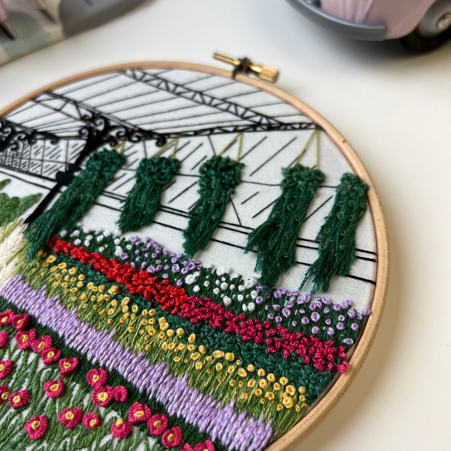 Paris, France, Flower Market - Hand Embroidery Pattern (PDF)