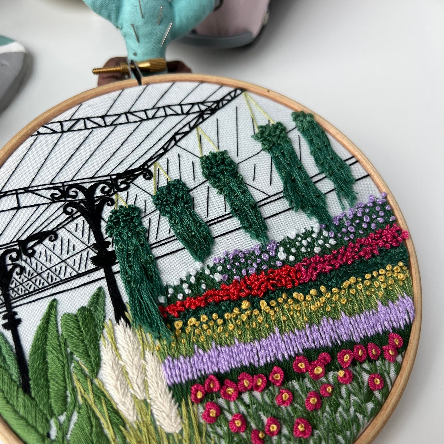 Paris, France, Flower Market - Hand Embroidery Pattern (PDF)