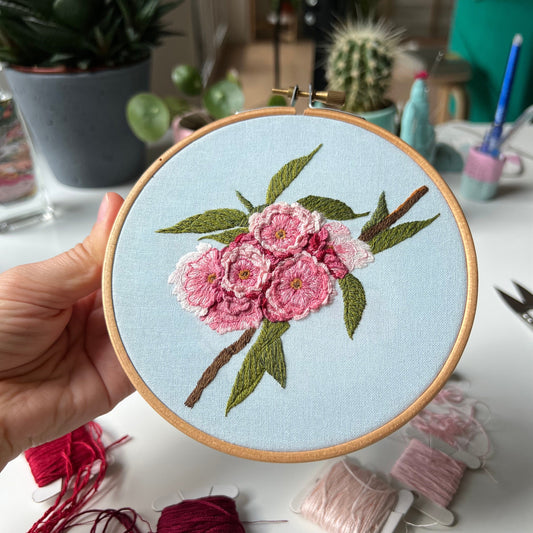 Cherry Blossoms - Hand Embroidery Pattern (PDF)