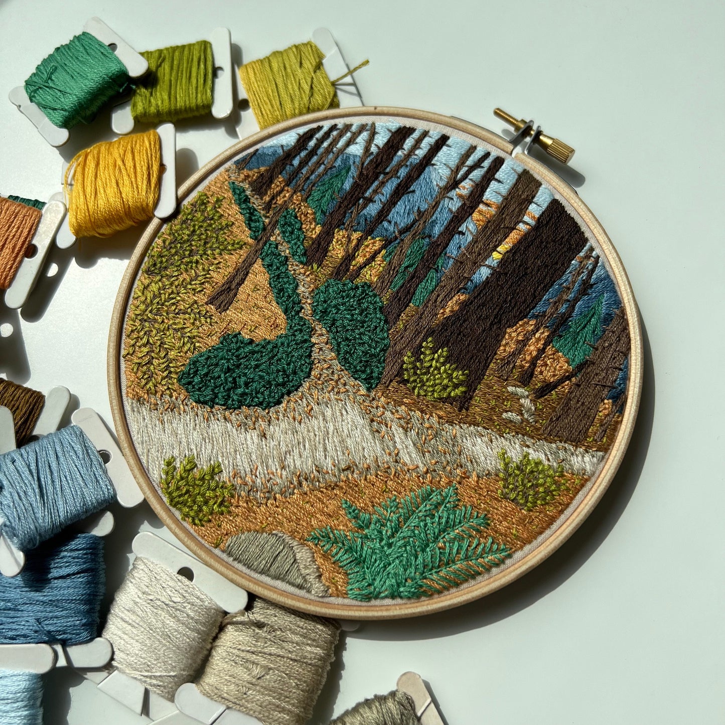 The road not taken - Hand Embroidery Pattern (PDF)