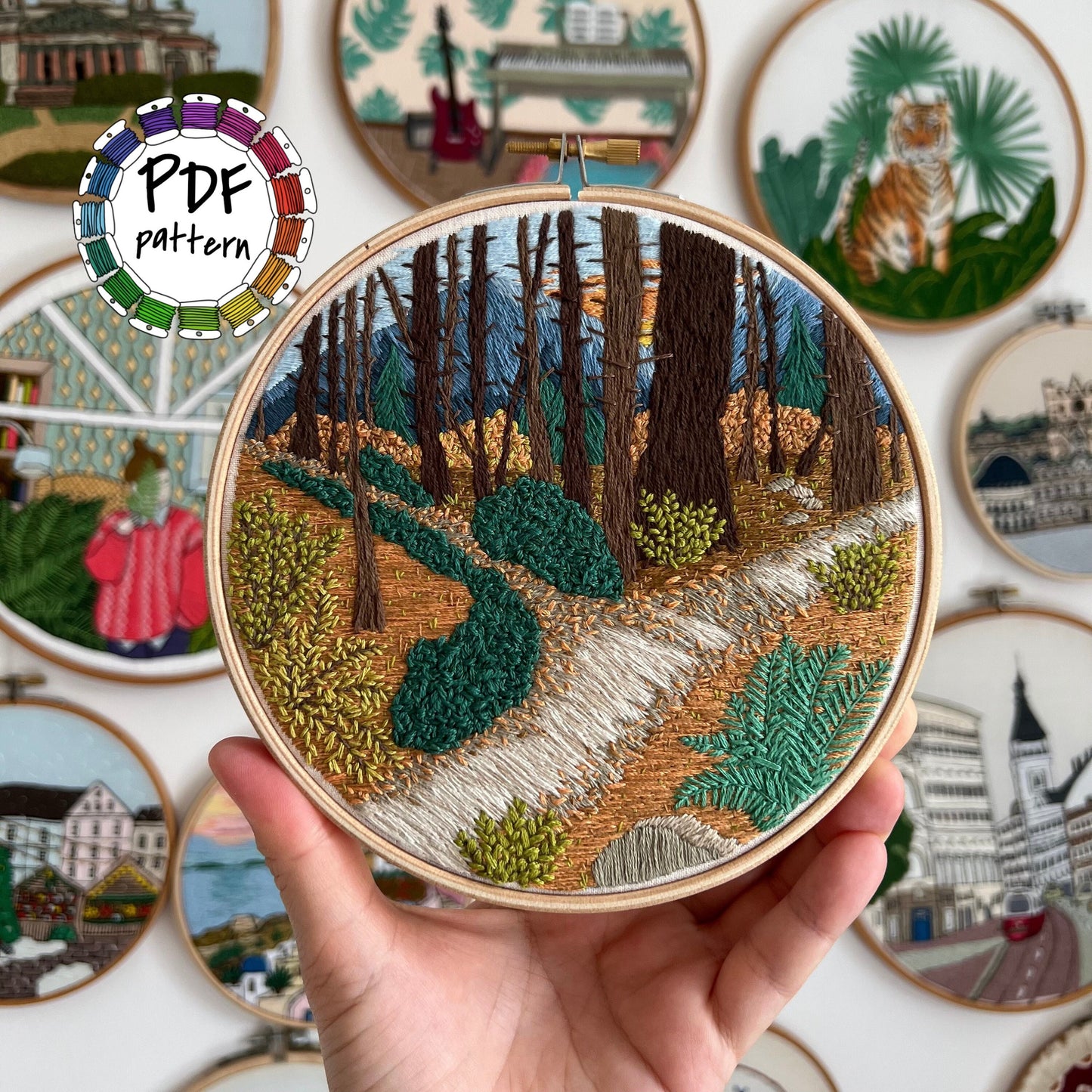 The road not taken - Hand Embroidery Pattern (PDF)