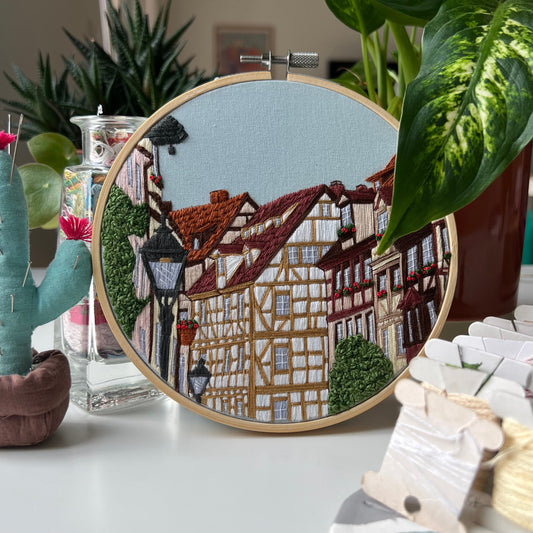 Nuremberg, Germany, Architecture - Hand Embroidery Pattern (PDF)