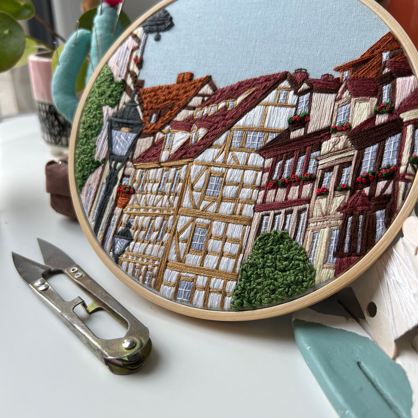 Nuremberg, Germany, Architecture - Hand Embroidery Pattern (PDF)