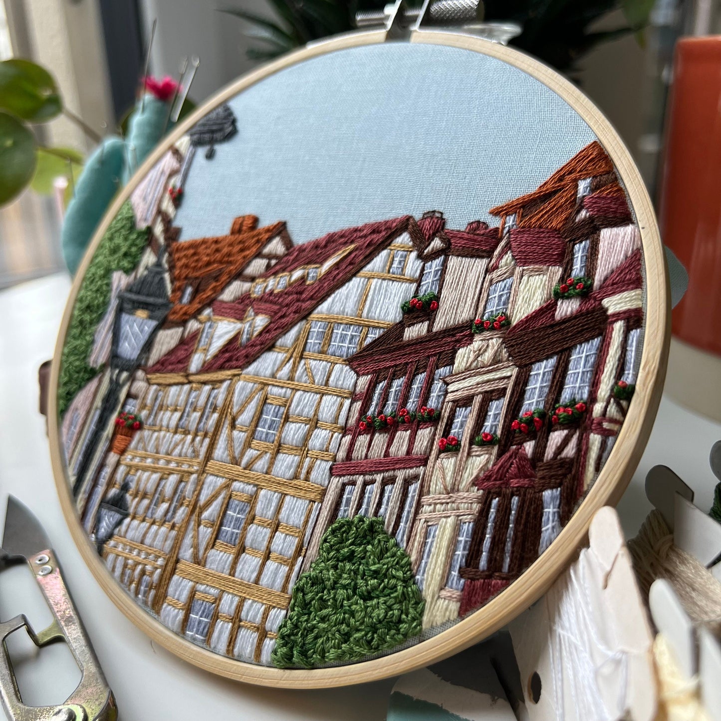 Nuremberg, Germany, Architecture - Hand Embroidery Pattern (PDF)