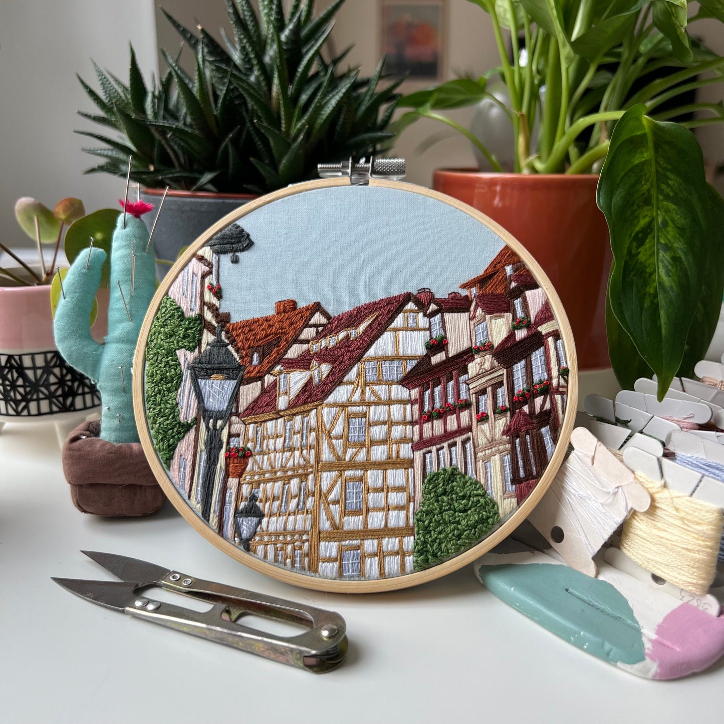 Nuremberg, Germany, Architecture - Hand Embroidery Pattern (PDF)