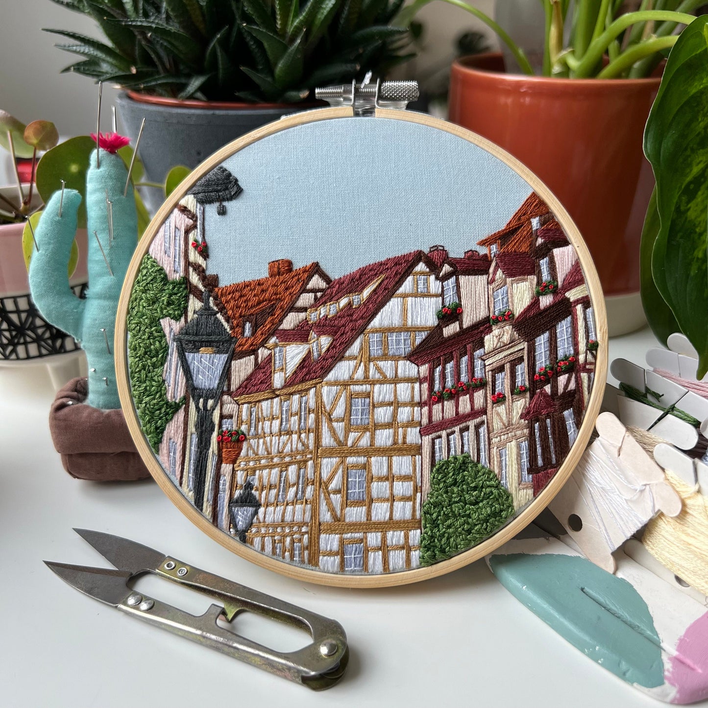 Nuremberg, Germany, Architecture - Hand Embroidery Pattern (PDF)