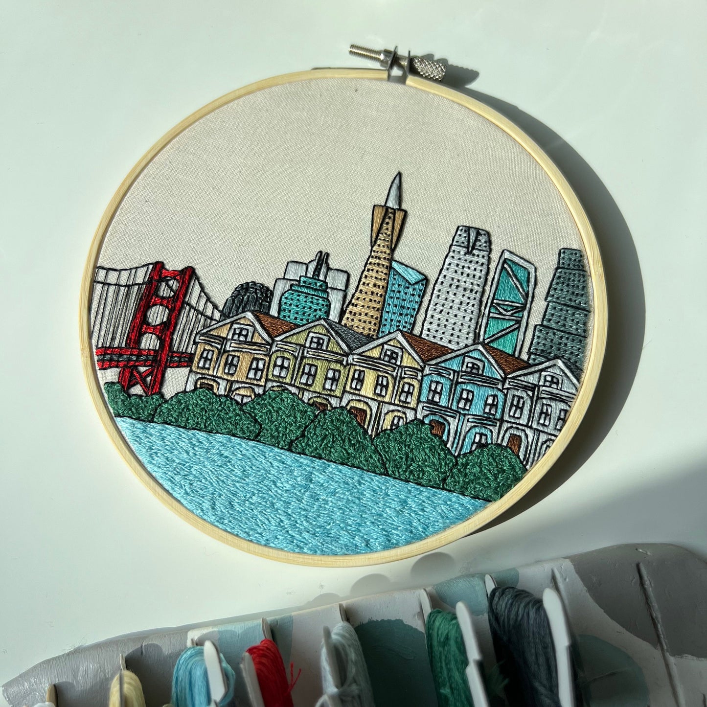 San Francisco, CA, Skyline - Hand Embroidery Pattern (PDF)