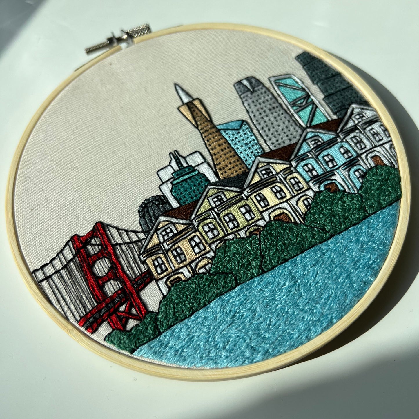 San Francisco, CA, Skyline - Hand Embroidery Pattern (PDF)