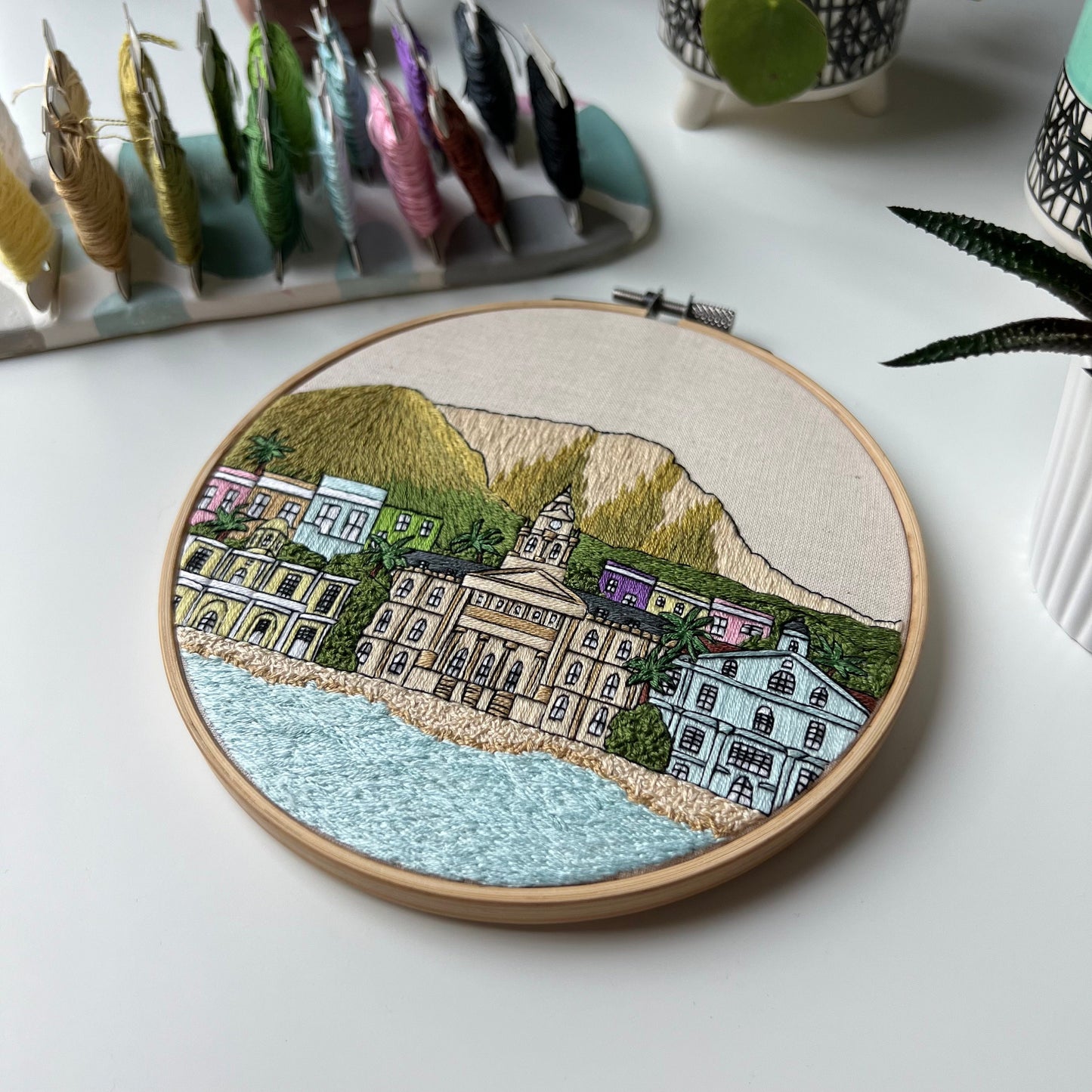 Cape Town, South Africa, Cityscape - Hand Embroidery Pattern (PDF)
