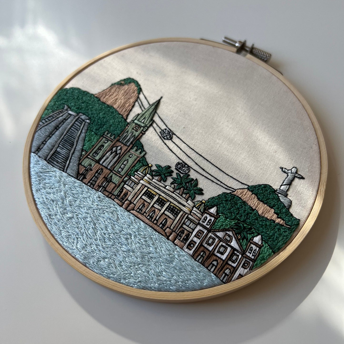Rio de Janeiro, Brazil, Cityscape - Hand Embroidery Pattern (PDF)