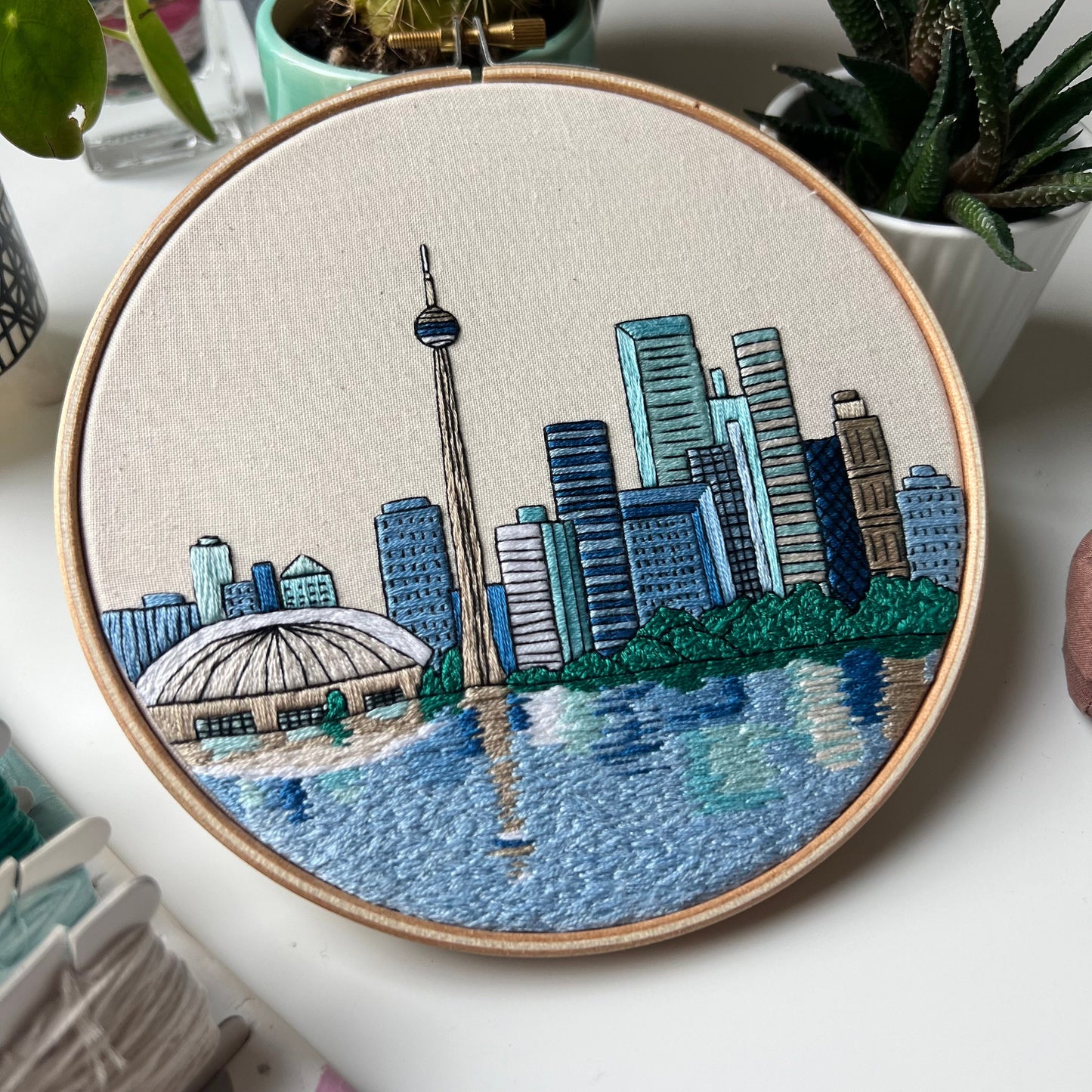 Toronto, Canada, Cityscape - Hand Embroidery Pattern (PDF)