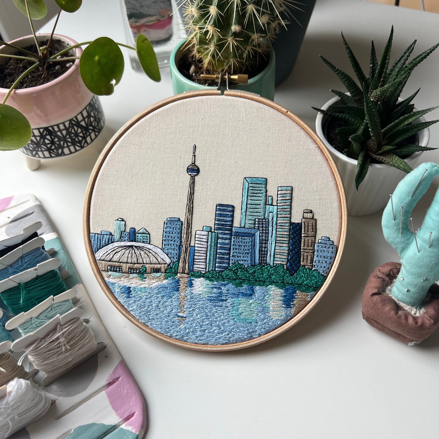 Toronto, Canada, Cityscape - Hand Embroidery Pattern (PDF)