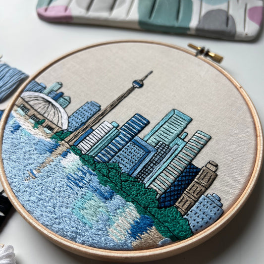 Toronto, Canada, Cityscape - Hand Embroidery Pattern (PDF)