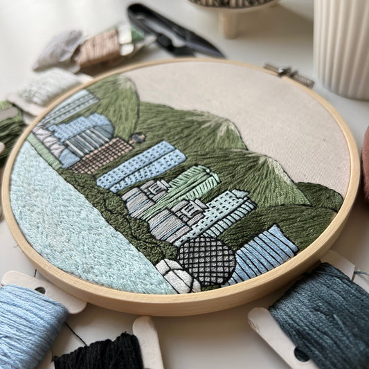 Vancouver, Canada, Cityscape - Hand Embroidery Pattern (PDF)