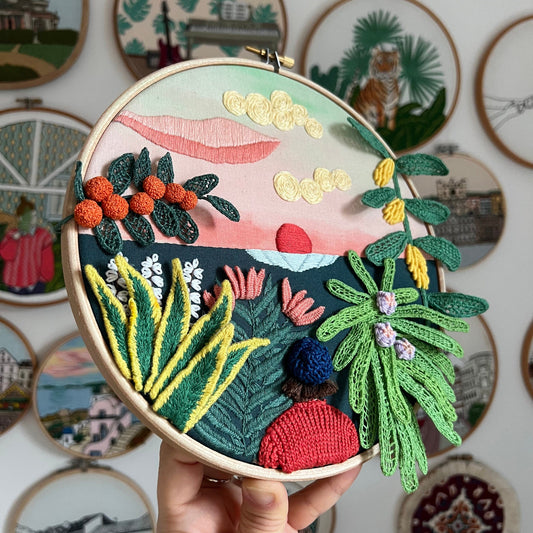 In the Jungle, 3D Elements - Hand Embroidery Pattern (PDF) faimyxstitch.com