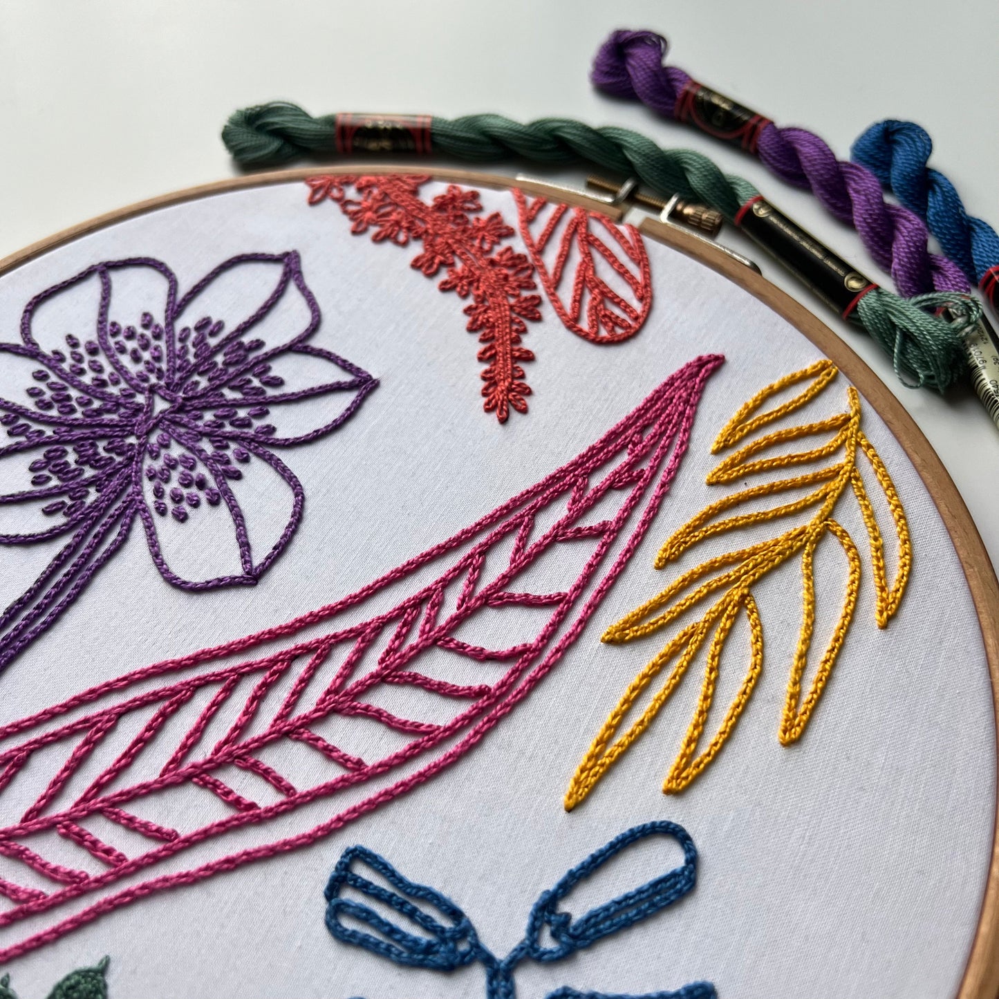 Florals - Chain stitch only - Hand Embroidery Pattern (PDF)