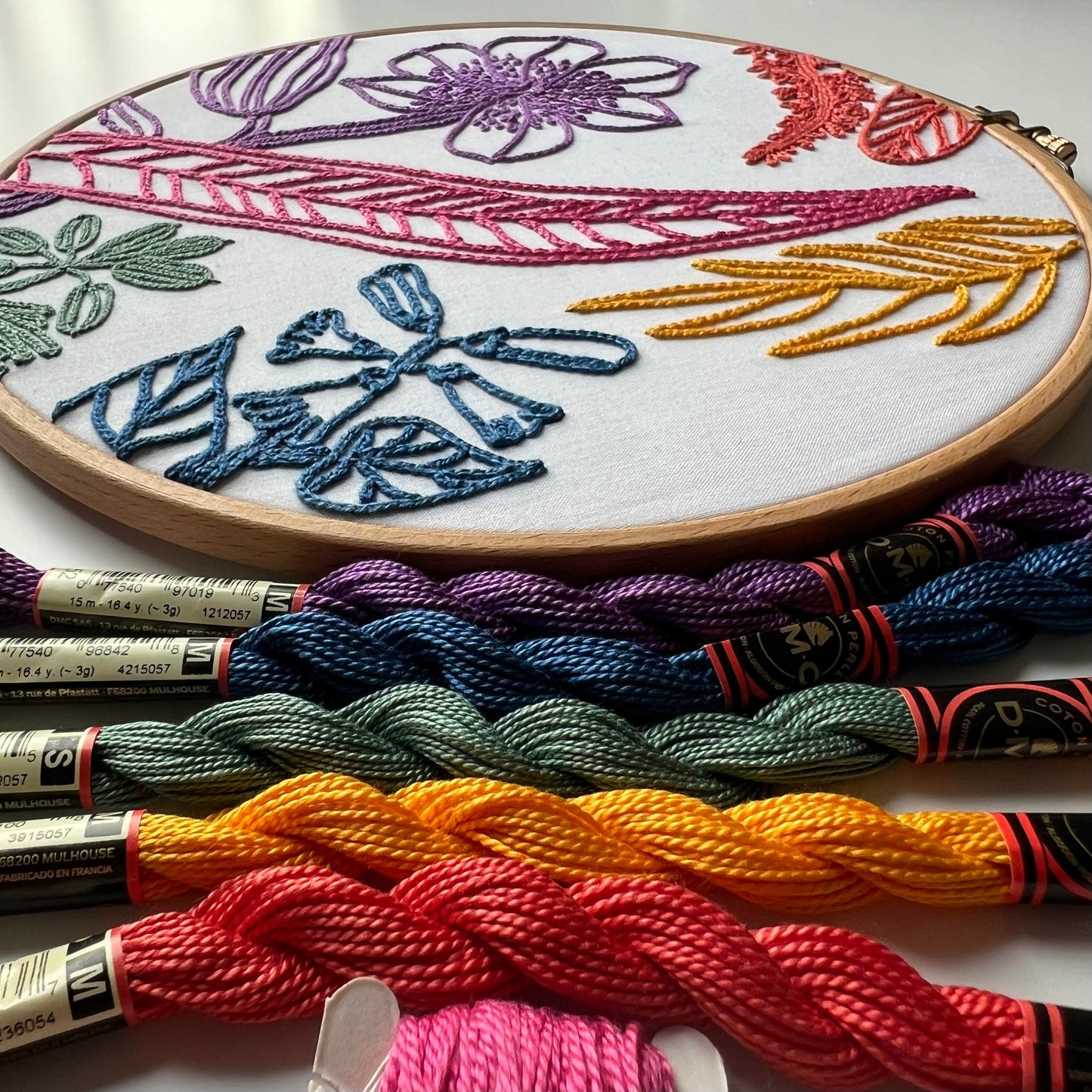 Florals - Chain stitch only - Hand Embroidery Pattern (PDF)