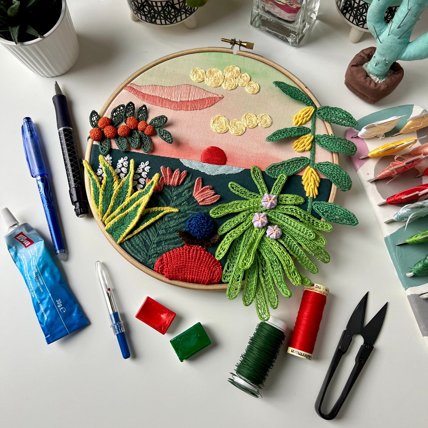 In the Jungle, 3D Elements - Hand Embroidery Pattern (PDF)