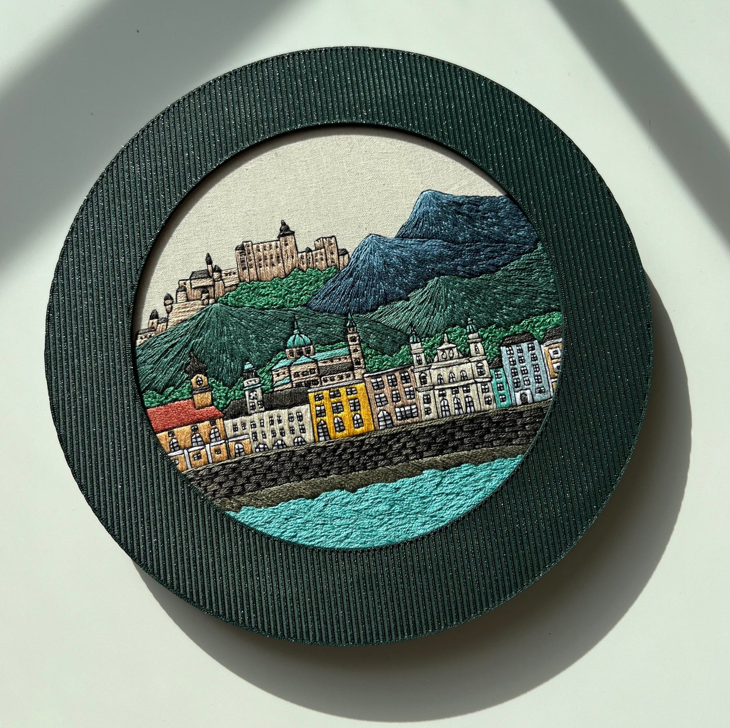 Salzburg, Austria, Architecture - Hand Embroidery Pattern (PDF)
