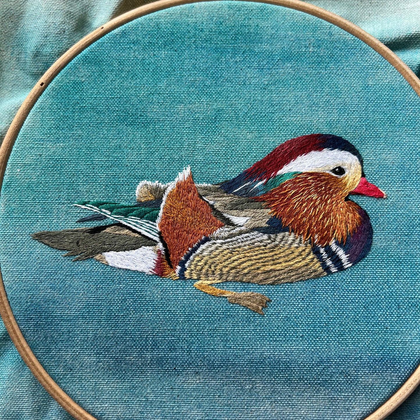 Mandarin Duck - Hand Embroidery Pattern (PDF)