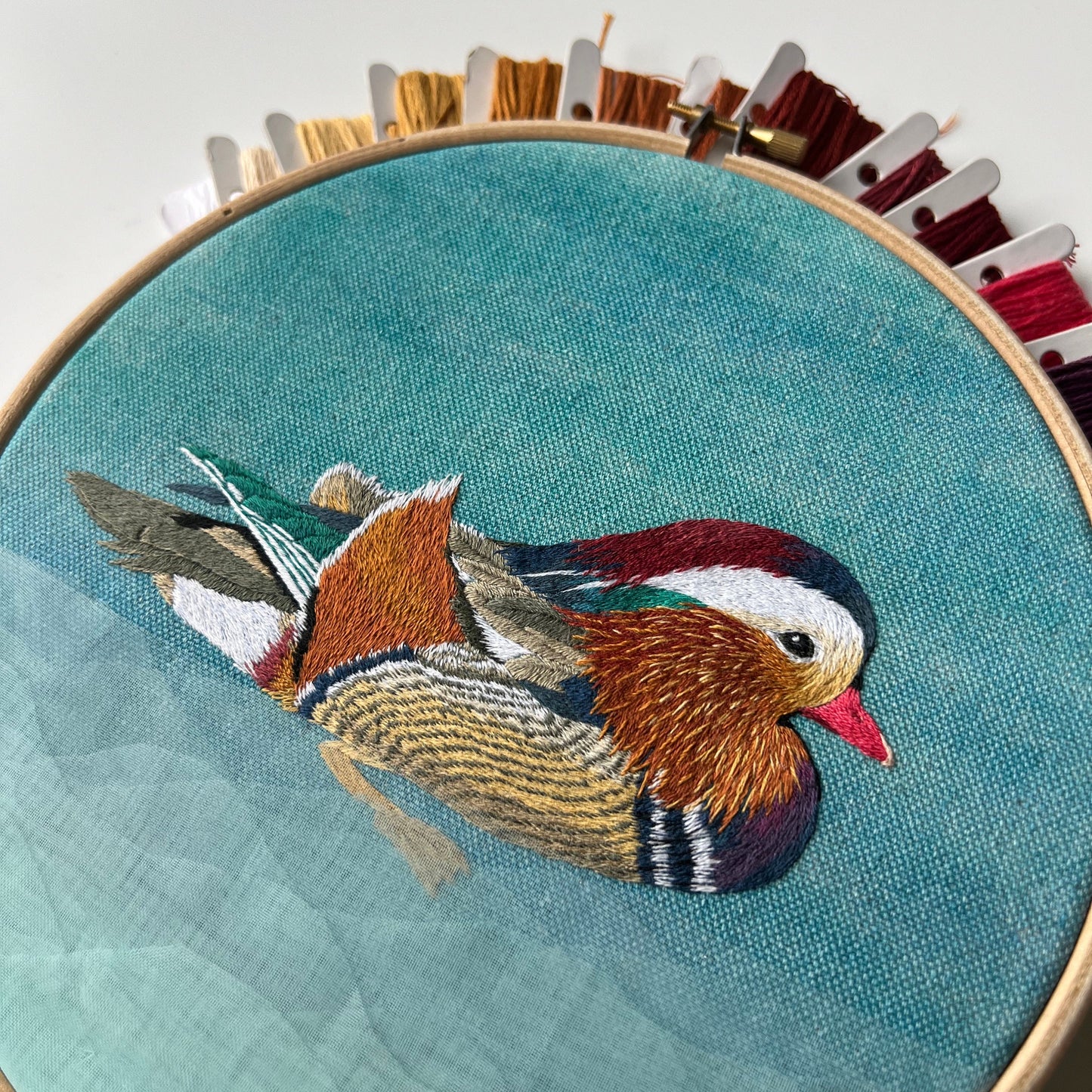 Mandarin Duck - Hand Embroidery Pattern (PDF)