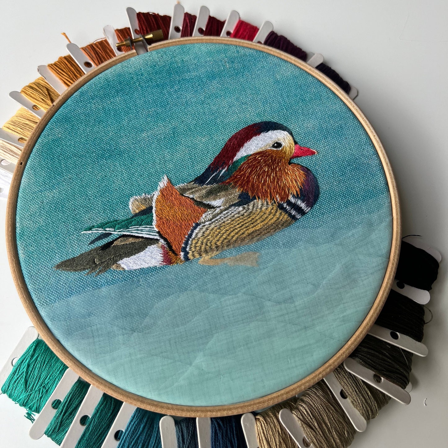 Mandarin Duck - Hand Embroidery Pattern (PDF)