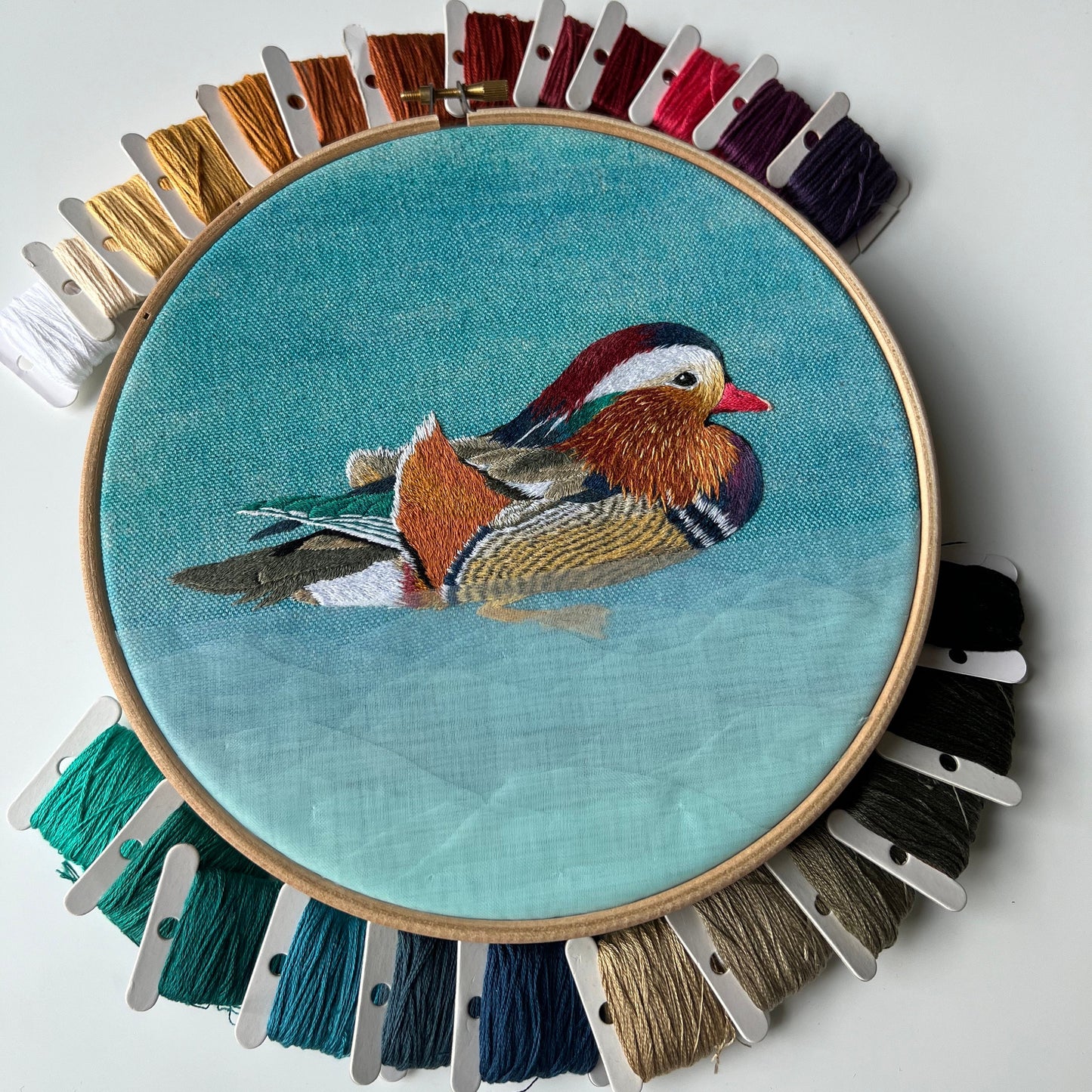Mandarin Duck - Hand Embroidery Pattern (PDF)