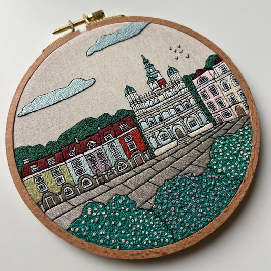 Poznan, Poland, Cityscape - Hand Embroidery Pattern (PDF) faimyxstitch.com