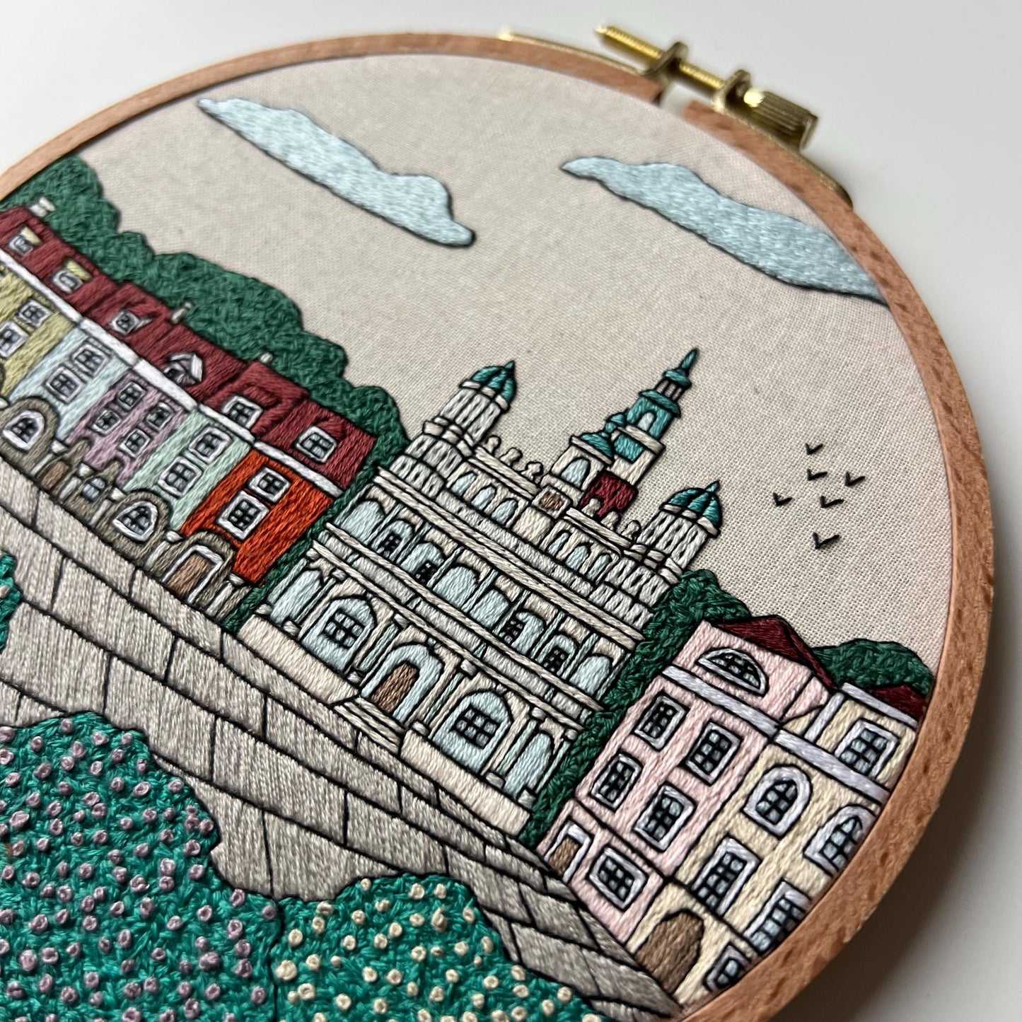Poznan, Poland, Cityscape - Hand Embroidery Pattern (PDF)