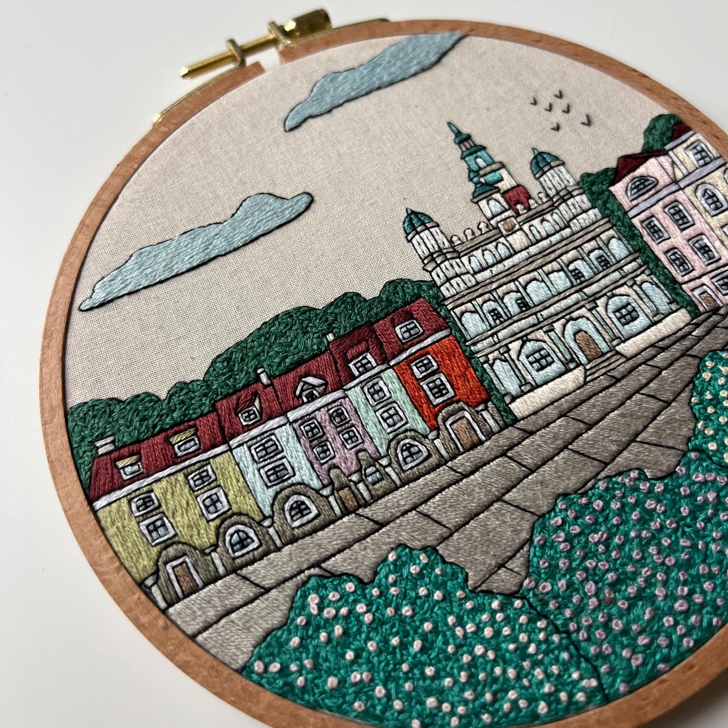 Poznan, Poland, Cityscape - Hand Embroidery Pattern (PDF)