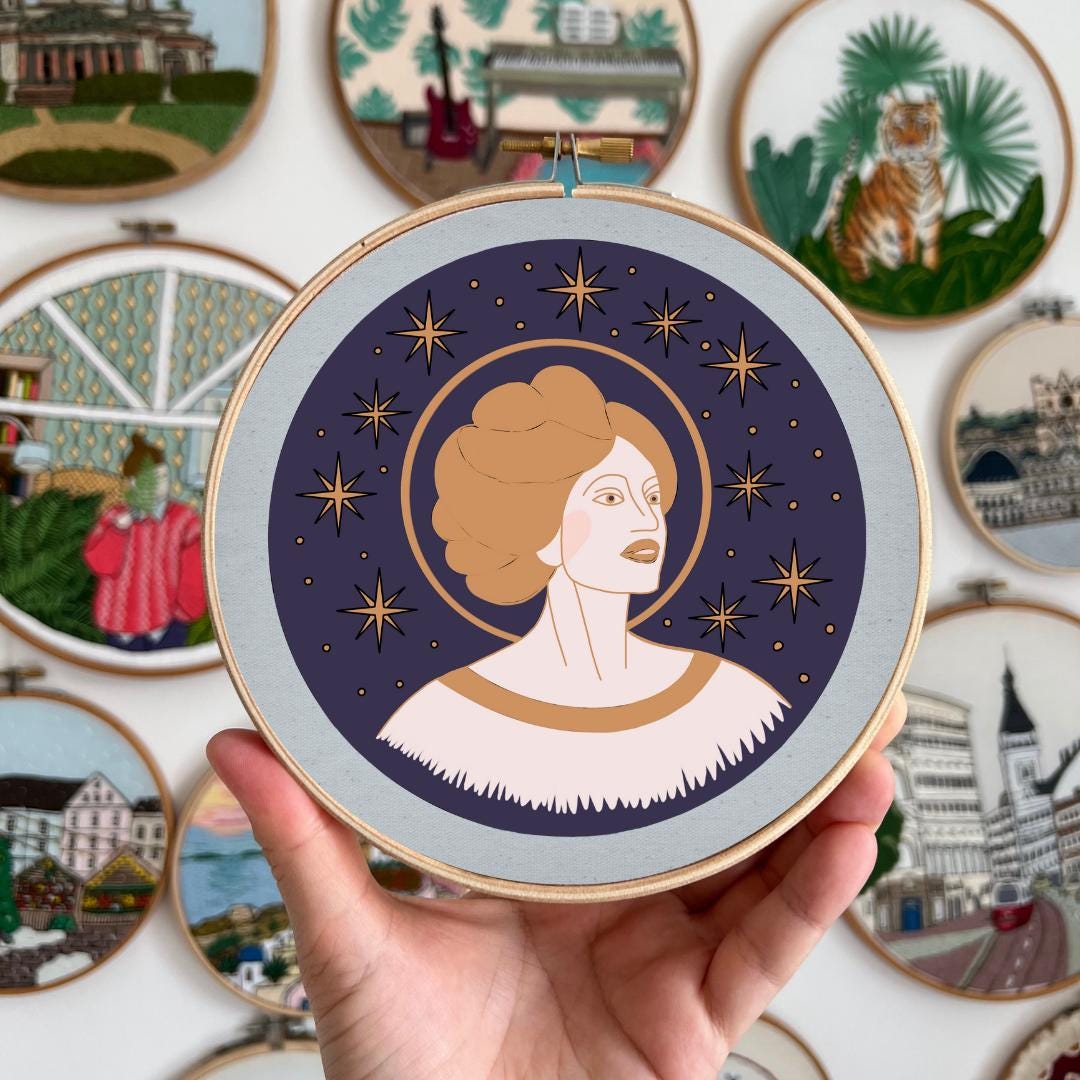 Mystical Goddess - Hand Embroidery Pattern (PDF)