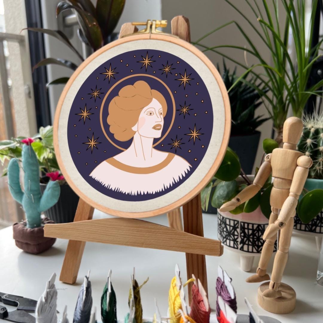 Mystical Goddess - Hand Embroidery Pattern (PDF) faimyxstitch.com