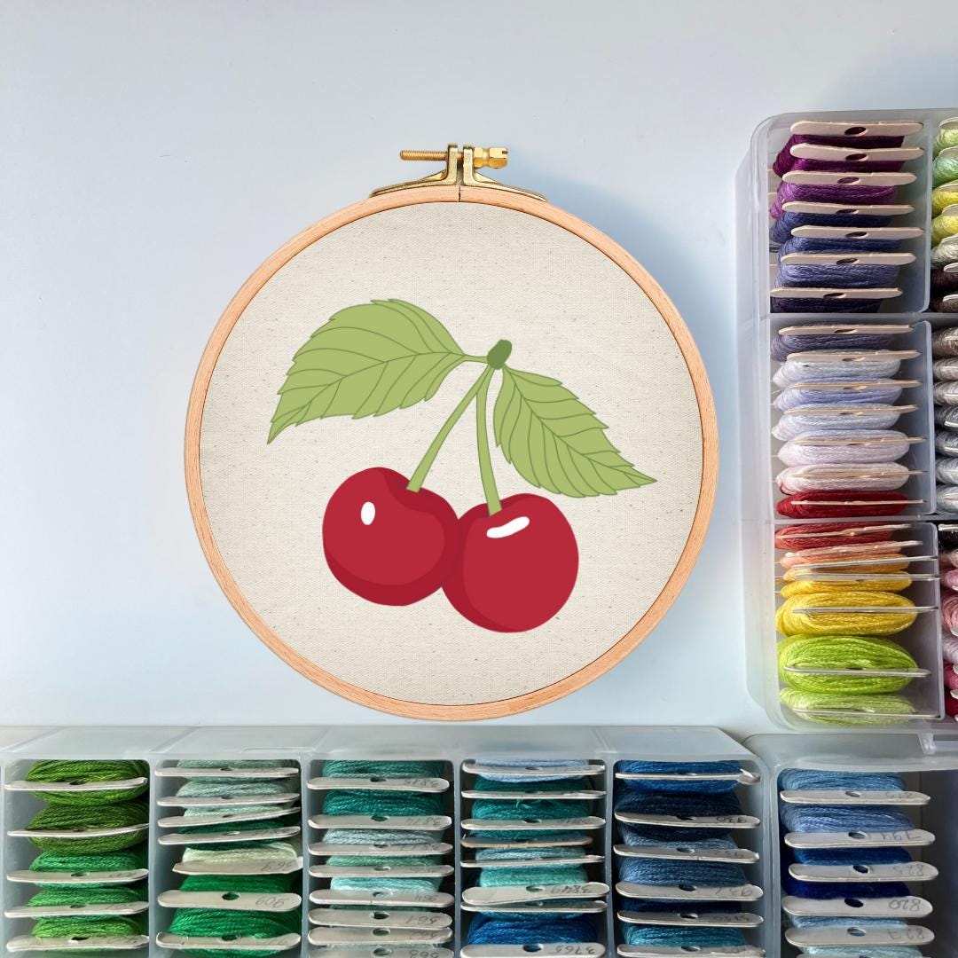 Cherry - Hand Embroidery Pattern (PDF)