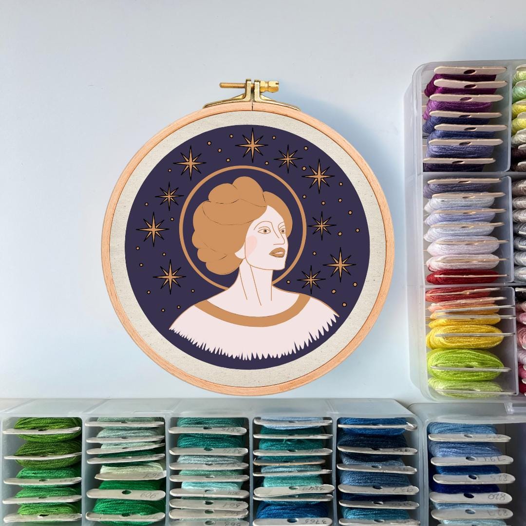 Mystical Goddess - Hand Embroidery Pattern (PDF)