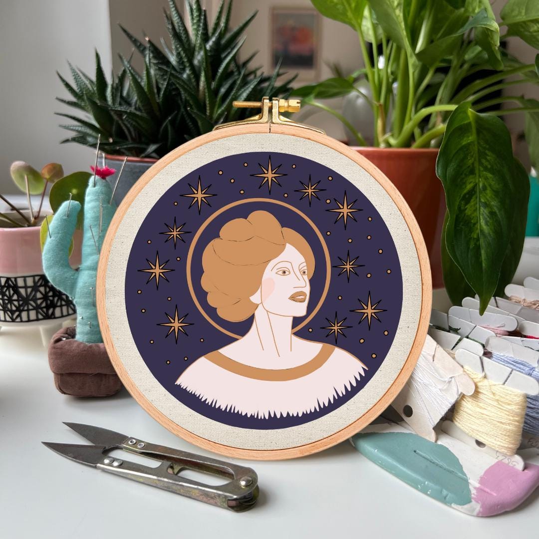 Mystical Goddess - Hand Embroidery Pattern (PDF)